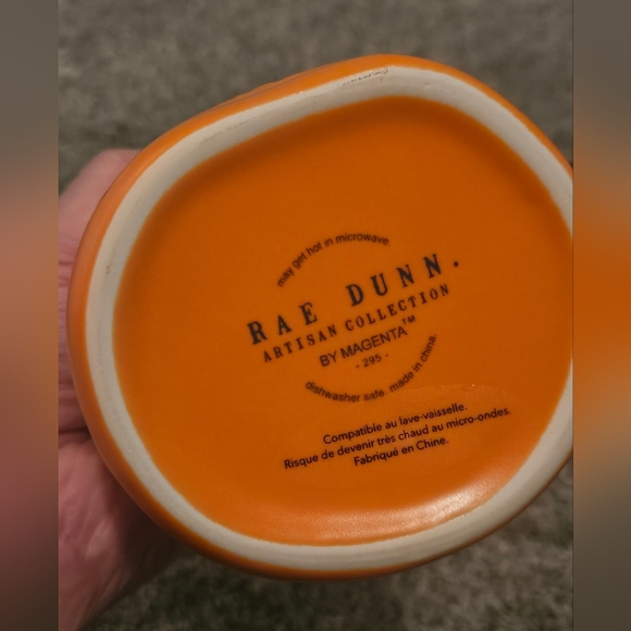 Orange RAE DUNN Trick or Treat Mug with Skeleton Halloween - Picture 4 of 4